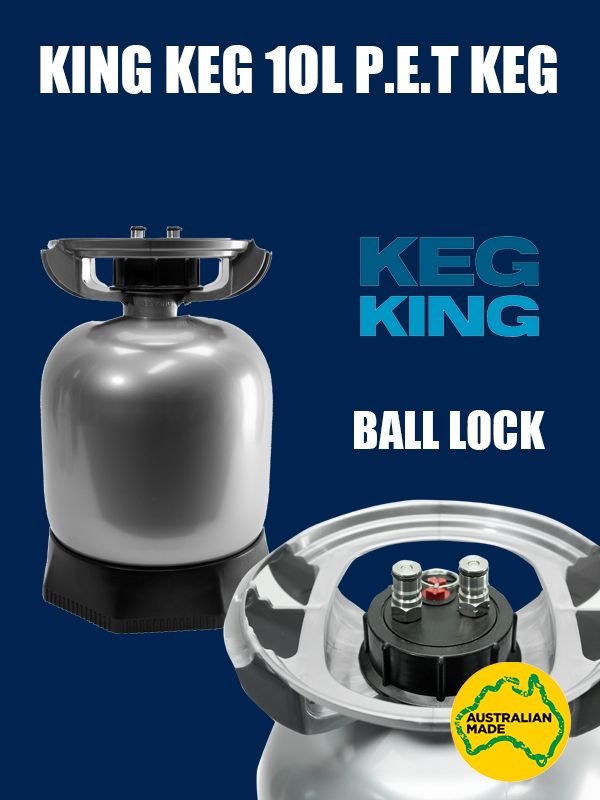 10 litre plastic ball lock keg for home brewing