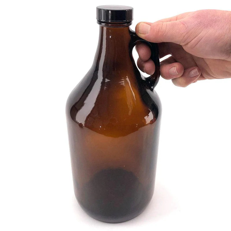 1.9 Litre Glass Growler (64 oz) with lid and carry handle