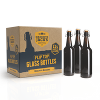 Mangrove Jack's Amber Flip Top Bottles - 750ml (box of 12)