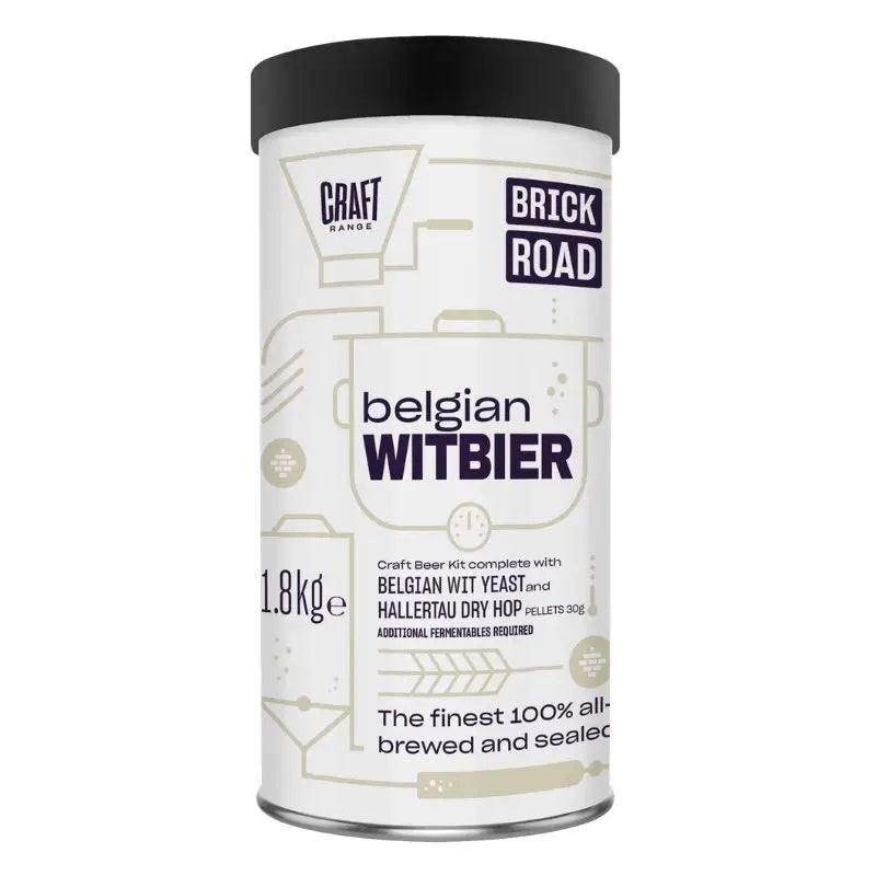 Brick Road Belgian Witbier with Hallertau Dry Hops
