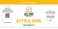 All Inn Brewing Fresh Wort Kit - Citra Extra Pale Ale (in store pick up only)