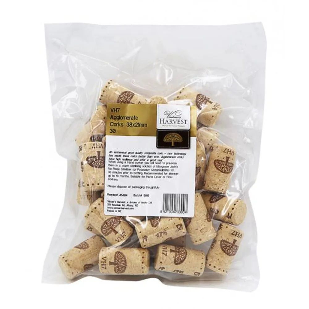 VH 7 Agglomerate Wine Corks (38mm x 21mm)