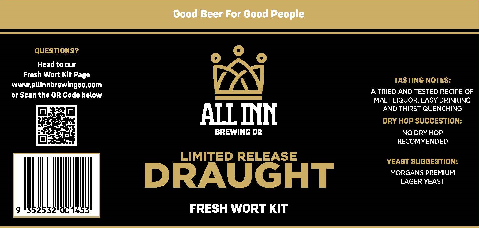 All Inn Brewing Fresh Wort Kit - Limited Release Draught (in store pick up only)