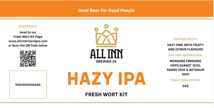 All Inn Brewing FWK - Hazy IPA (in store pick up only)