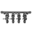 8mm (5/16) duotight 4 way manifold with check valves and isolation valves