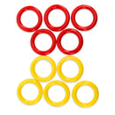 10 Pack of Colour Coded Silicone Post O-Rings (5 x Red Gas + 5 x Yellow Liquid)