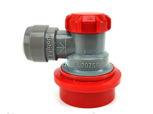 duotight 8mm (5/16) x Ball Lock Disconnect - (Grey + Red Gas)