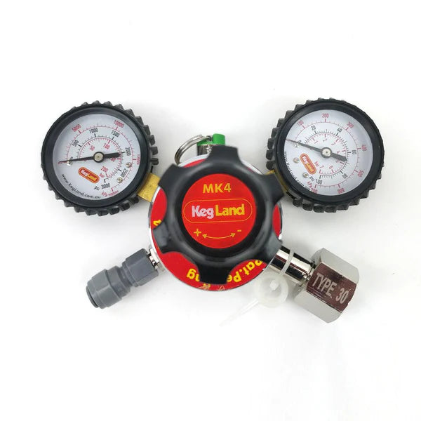 Kegland Type 30 - MK4 Regulator (4.5bar PRV & 65psi Gauge)